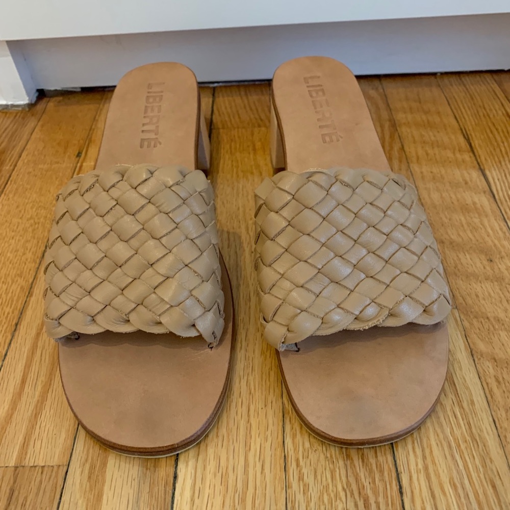 Liberte Santorini Woven Mule Sandal- Cream
